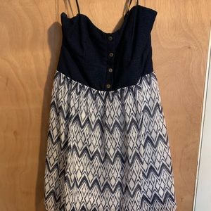 Blue chevron dress